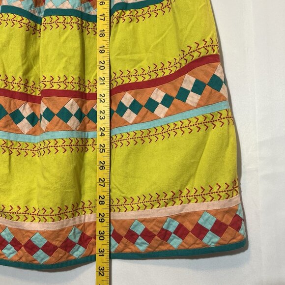 Anthropologie Leifsdottir Ribboned Quilotoa Dress Size 10 Strapless Yellow - Picture 7 of 12